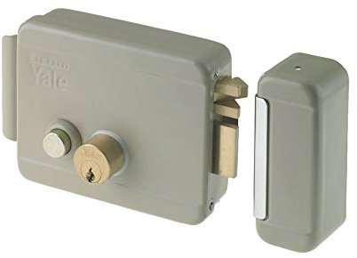 Yale Serratura elettrica da applicare per cancelli Y6880060105 sinistra, acciaio zincato, entrata 50 mm