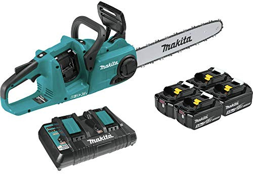 Makita XCU04PT1 36V (18V X2) LXT® Brushless 16 Chain Saw Kit with 4 Batteries (5.0Ah)