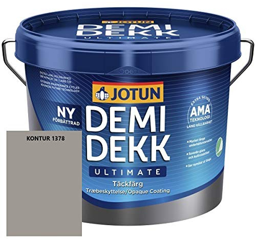 JOTUN DEMIDEKK ULTIMATE Täckfärg Holz-Farbe | Wetterschutz | Holzschutz | Absolute Premium-Qualität | 0,75 Liter KONTUR 1378