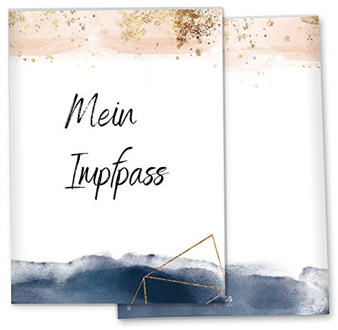 Olgs Impfpasshülle Golden Glamour Splash Ausweishülle ohne Personalisierung, Schutzhülle für Dokumente & Impfpass - Größe 9,3x13cm