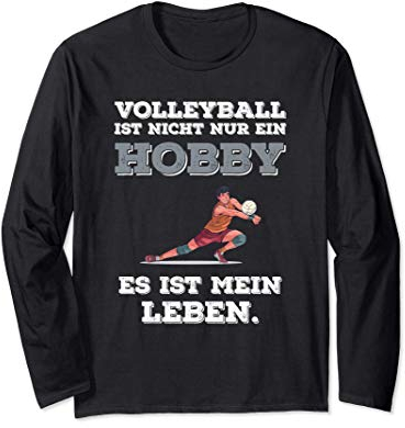 Volleyball Spruch Lustig Beachvolleyball Aufschlag Trikot Langarmshirt