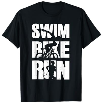 Triathlon Nuoto Bicicletta Running Atleti per Triatleta Maglietta