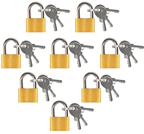 8Pcs Mini Vorhängeschlösser Kofferschloss mit Schlüssel Gepäckschloss Kleines Kofferschloss Mini Gepäckschloss für Gepäck und Reisetaschen