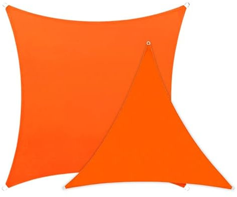 Sunshades Orning For Garden Pond Waterproof Triangle Sun Sail Kite Shade Sale Pergola UV Protection Rain Shelter Canopy Outdoor Sail Fixing Kit orange Triangle-3X3X4.3m