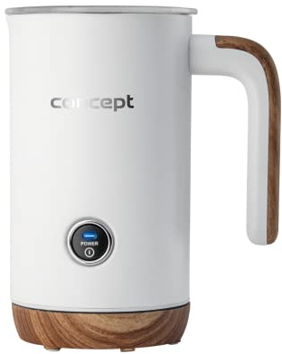 Concept Nordic NM4100 Mousseur à lait 500W 3 modes 2 fouets interchangeables Acier inoxydable Blanc