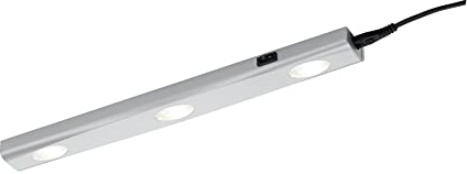 lightling Anton LED Unterbauleuchte titan 40 cm lang, Küchenleuchte, Einbauleuchte in Kunststoff weiß, Leuchtstreifen, Ein- / Aus Schalter