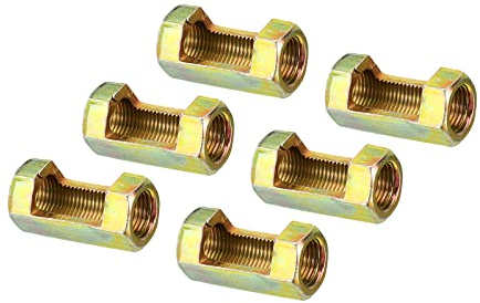 PATIKIL 6 Packung Buchse Gewindeverbinder 1/8IP Sechskant Kupplungsmutter 30mm Sechseckige Hülsenmutter Stab Bolzen Rohr Gelenk Hardware für Lampenreparatur DIY