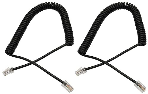 GoodQbuy 2Pcs Replacement RJ45 8 Pin Microphone Cable Cord Compatible with Icom HM-98 HM-151 HM-207 HM-207s HM-133 HM-133s HM-133V IC-2730 IC-2300H IC-V8000 ID-880H ID-800H IC-2820H IC-2720H IC-208H