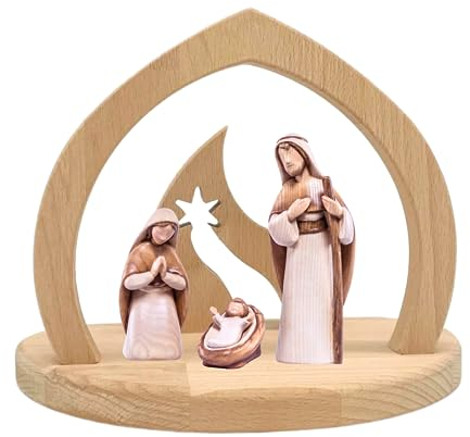 Akantus Weihnachtskrippe aus Holz: Heilige Familie mit Familienkrippe (15)