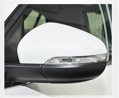 Auto Spiegelkappen Auto Seite Spiegel Abdeckung Kappe Für VW Für Golf MK6 6 VI Für GTI R20 Rück Ersetzen Rechts Links Weiß Gehäuse Seitenspiegelkappen (Farbe : Left Side LH)
