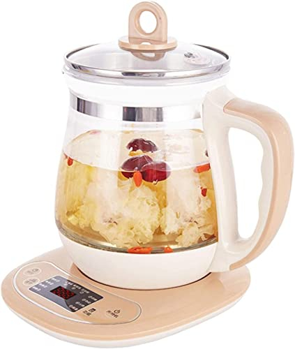 Hervidor eléctrico de vidrio,Tetera de acero inoxi Hervidor eléctrico 1.8L Olla de vidrio de gran capacidad for la salud Olla Tetera eléctrica de vidrio engrosado completamente automática Tetera con c
