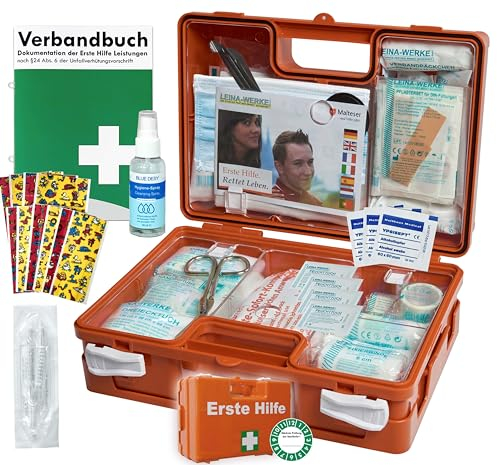 Erste-Hilfe-Koffer KITA M1 nach aktueller DIN/EN 13157 für Betriebe + DIN/EN 13164 für KFZ incl. Hygiene-Gel