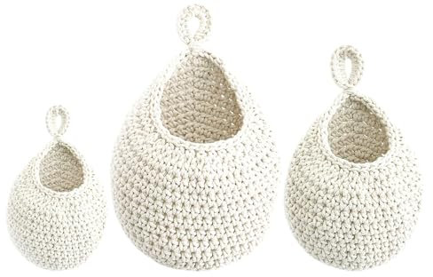 Boho-Obstkorb, Wandkörbe für , 3 Stück Wandkörbe für Küche, atmungsaktive Wandkörbe, Wandkörbe für Küche, Boho-Set für Gemüse und Apfel