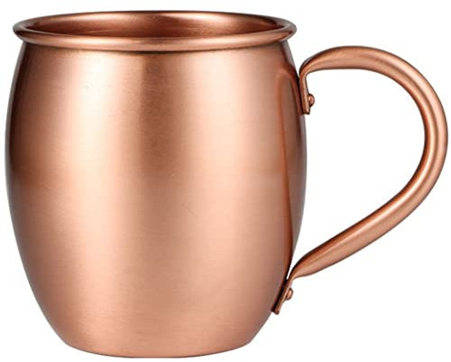 Dcluluwe 530ML 100% Pure Copper Mug Mug Drum Cup Cocktail Cup Pure Copper Mug Restaurant Bar Cold Drink Cup, B