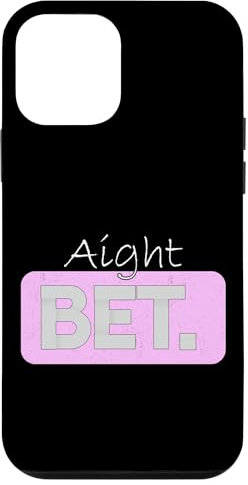 Custodia per iPhone 12 mini Grafica rosa chiaro Aight BET. Grafica rosa