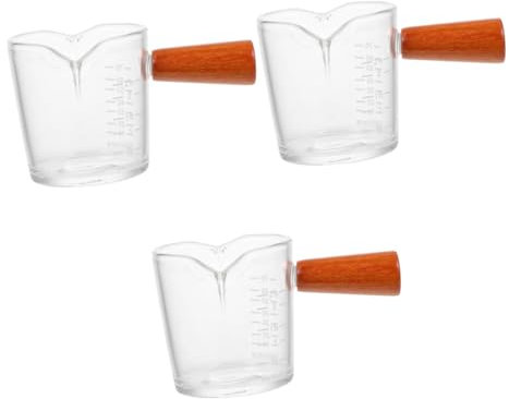 Alipis 3 Pz tazza caffe coffee tazze mug mugs cup tazze da caffè trasparenti brocca per versare il latte sciroppo coppa del lanciatore di casa utensili da cucina Bicchiere Transparent