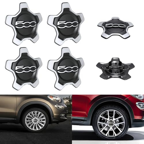 Confezione 4 per 500x Copri Ruota Hup Trim, Coprimozzo Fiat 500x, Coprimozzo 500x, Accessori 500x Di Aggiornamento 735626312, 735626311 Sostituzione per 500x (B)