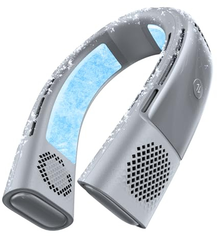 TORRAS COOLiFY 2S Lite Neck Air Conditioner, Long Battery Life Cooling Neck Fan, Lightweight & Comfortable, Hands-Free Wearable AC for Commute, Work, Travel. Gray