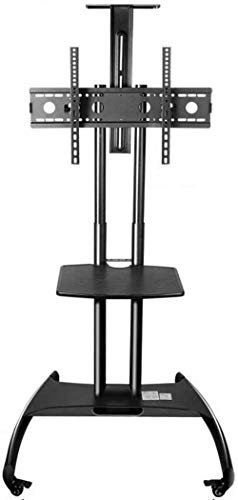 Soporte Giratorio Universal para TV, trípode de Acero Inoxidable, Soporte para TV, para televisores de 32 70 Pulgadas, Soporte Negro para TV con Ruedas