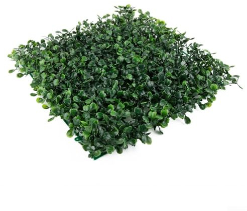Filteilect Artificial Plant Wall Panels, Green Grass Mat, Privacy Screen Decorative Fence Cover, Interlocking System Indoor Outdoor Use