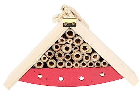Toddmomy Holzhaus für Insekten Bienenzuchthütte aus Holz Bienenhabitat Lebensraum aus Holz für Außenbereich Attraktives Insektenschutzhaus