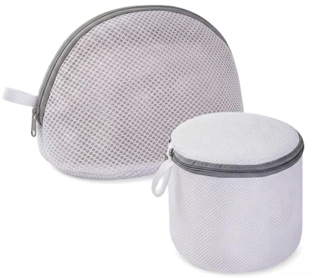 2er Set BH Wäschenetz - BH Waschbeutel für Waschmaschine | BH Wäswhebeutel mit Reißverschluss, Reißfest Wäschenetz Klein für BHS, Schuhen, Unterwäsche, Wäschesack bh 18x16cm