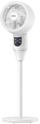 Zephir, Ventilatore Circolare a Piantana, Oscillazione automatica, Inclinazione Regolabile, 3 velocità, 3 altezze 45-65-90 cm, Potenza 50W (Ricondizionato)