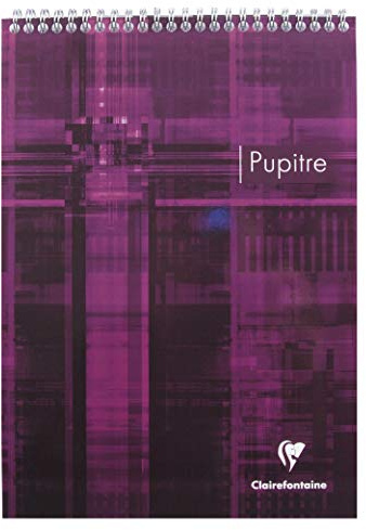 Clairefontaine 8151C – spiralblock DIN A4, fransk linjering, 80 ark, perfekt för dina anteckningar, 1 st, blandade färger