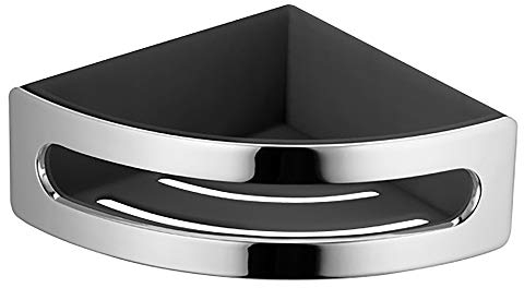 Keuco Elegance 11657010001 Sponge Basket for Corner Installation 2-Part Chromed / Charcoal Grey
