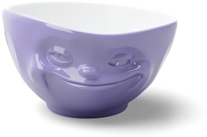 FIFTYEIGHT PRODUCTS / Tassen / Schale „Grinsend“ (Porzellan, 500ml, lila, Made in Germany)