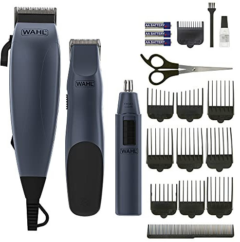 WAHL Hair Clipper Gift Set for Men, 3-in-1 Corded Head Shaver, Hair Trimmers, Stubble, Personal Trimming, Male Grooming Set, Blue, Pack of 1