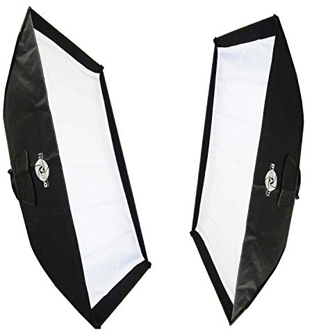 DYNASUN Lot de 2 boîtes à lumière BOW6090-60 x 90 cm - pour Studio de lumière - Haute température - avec Adaptateur Bowens - Système de Flash stroboscopique - Noir