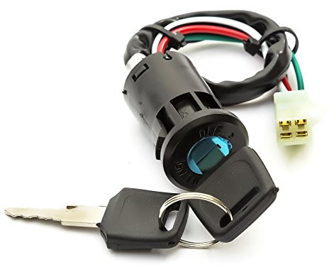 Ignition Switch & Keys 4 Wire 2 Stage Mini Moto Quad Bike Dirtbike Pocketbike