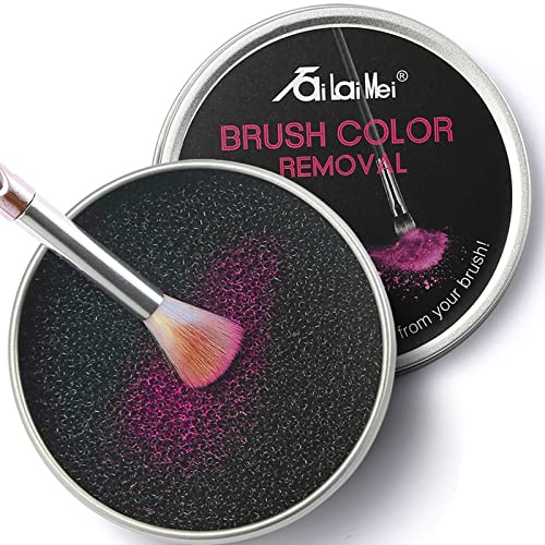 Color Removal Cleaner Sponge, Quickly & Easily Clean Makeup Brushes Without Water or Chemical Solutions Eliminating Drying Time - Switch Eyeshadow Colored Immediately