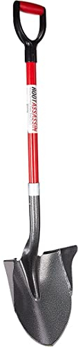RootSlayer Kehrschaufel - Ultra spitz Schaufel für alle Böden - Klingen aus Karbonstahl - Schwarz/Rot - 110x11x22cm