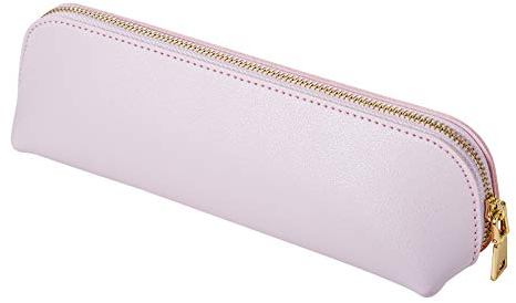 Fyore Federmäppchen, PU Leder Schlampermäppchen Kleines Stiftetasche Mit Reißverschluss (Rosa)