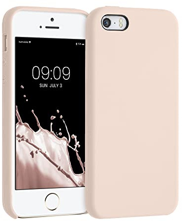 kwmobile Housse Compatible avec Apple iPhone SE (1.Gen 2016) / iPhone 5 / iPhone 5S Coque - Housse de téléphone Protection Souple en TPU Silicone - Coconut Swirl