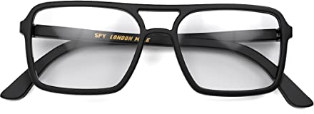 LONDON MOLE® Spy lesebrille | Coole quadratische lesegeräte im pilotenstil | Herren damen unisex | Federscharniere