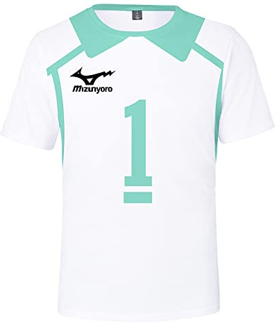 Damen Herren Japanese Anime Haikyuu T-Shirt Tops，Cosplay High School Karasuno Volleyball Team Trikot No.4 Tee Top