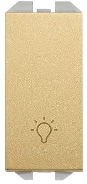 Pulsador estrecho con grabado luzSimon 20001151-095 Simon 270 Oro
