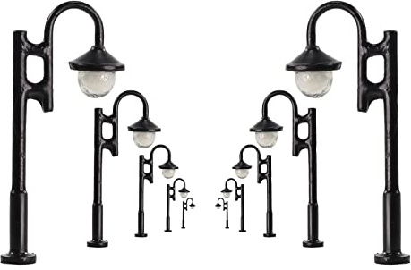 Evemodel 10Stk. Modell Bahn Glühlampen Lmpe Licht Spur Leuchte Straßenlampe Garten Bonsai Dekor (29mm)