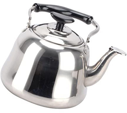 Bouilloire Sifflante 1l 2l 3l en Acier Inoxydable Sifflement Thé Bouilloire Anti Brûlure Chaude Poignée Amovible Passoire À Thé pour La Maison Cuisine Restaurant Camping Théière