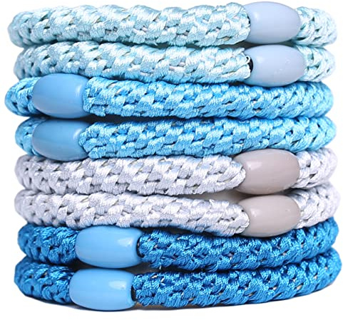 Lote de 8 gomas elásticas multicolores, estilo 10