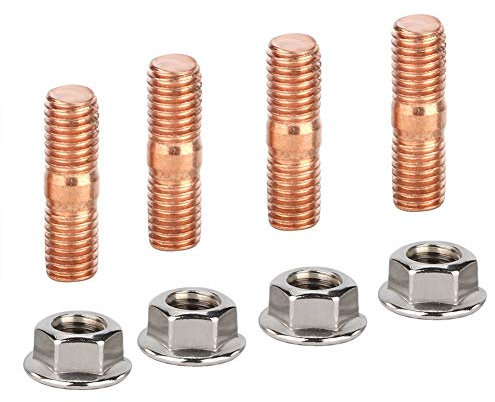 Aramox Goujon M10 1.50 Kit de Goujons Turbo, Kit de Goujons à Tête M10 X 1,50 avec 4 Vis et 4 écrous, pour Fixer le Turbo et les Collecteurs Sous Beaucoup de Chaleur et de Stress