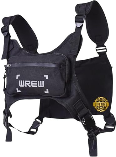 Water Resistant Running Chest Pack for Men-Running Phone Holder with Extra Storage-Lightweight Running Vest for Workouts