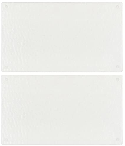 vidaXL Tablas de cortar 2 uds burbujas transparentes vidrio templado