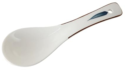 Petite Cuillère Cuillère à soupe en céramique, petite cuillère à soupe, cuillère en porcelaine blanche avec poignée décorative, 10 pièces Cuillère à Café(Size:S)
