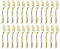 SZHXVIVISY 24pc Plastic Dessert Cutlery Set, Gold/Rose Gold, 9.9cm, Reusable Mini Spoons/Forks for Parties, Camping, Tasting, Appetizers, Pudding Stirring