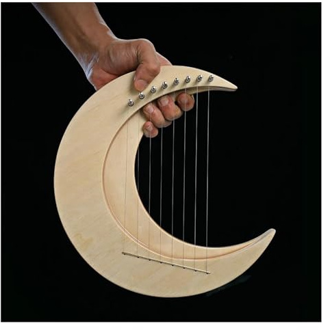 Anfänger harfe 8 Saiten Mini Saiten Finger Harfe Tonart G Für Anfänger Musikinstrument(Middle 8)