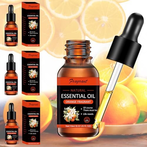 Darryy Ätherische Öle Set für Diffuser 3 x 10ML, 100% Naturrein Aromatherapie Duftöl, Aroma Öl Geschenkset für Seife, Kerzen, Luftbefeuchter, SPA (3, süße Orange)